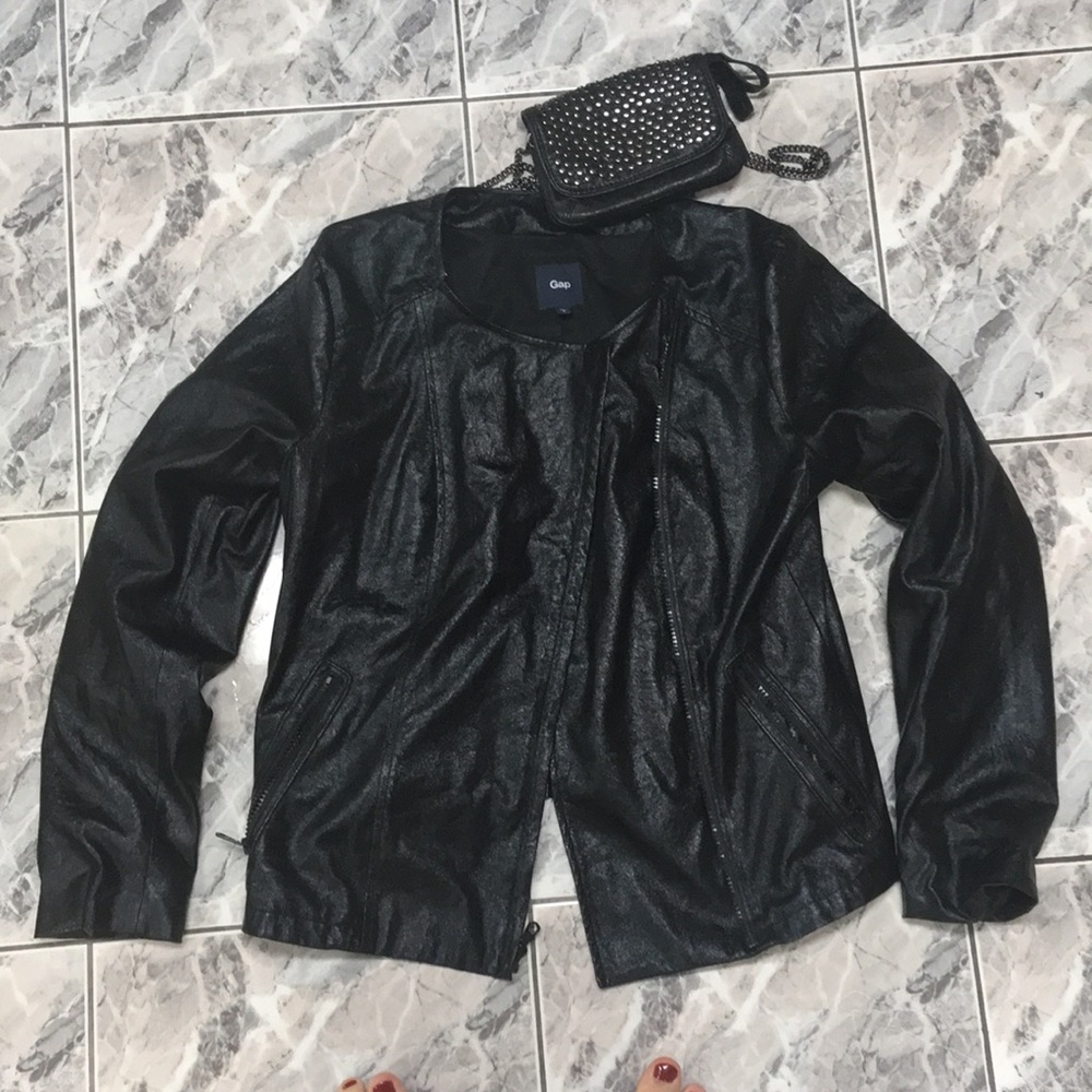 GAP Faux Leather Jacket Size M